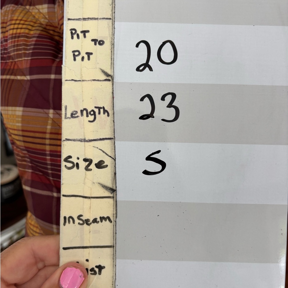 Patagonia Plaid Hooded Vest - Burgundy and Tan - Picture 13 of 13